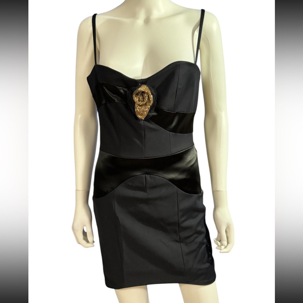 Dolce & Gabbana Faux Leather Little Black Dress 40